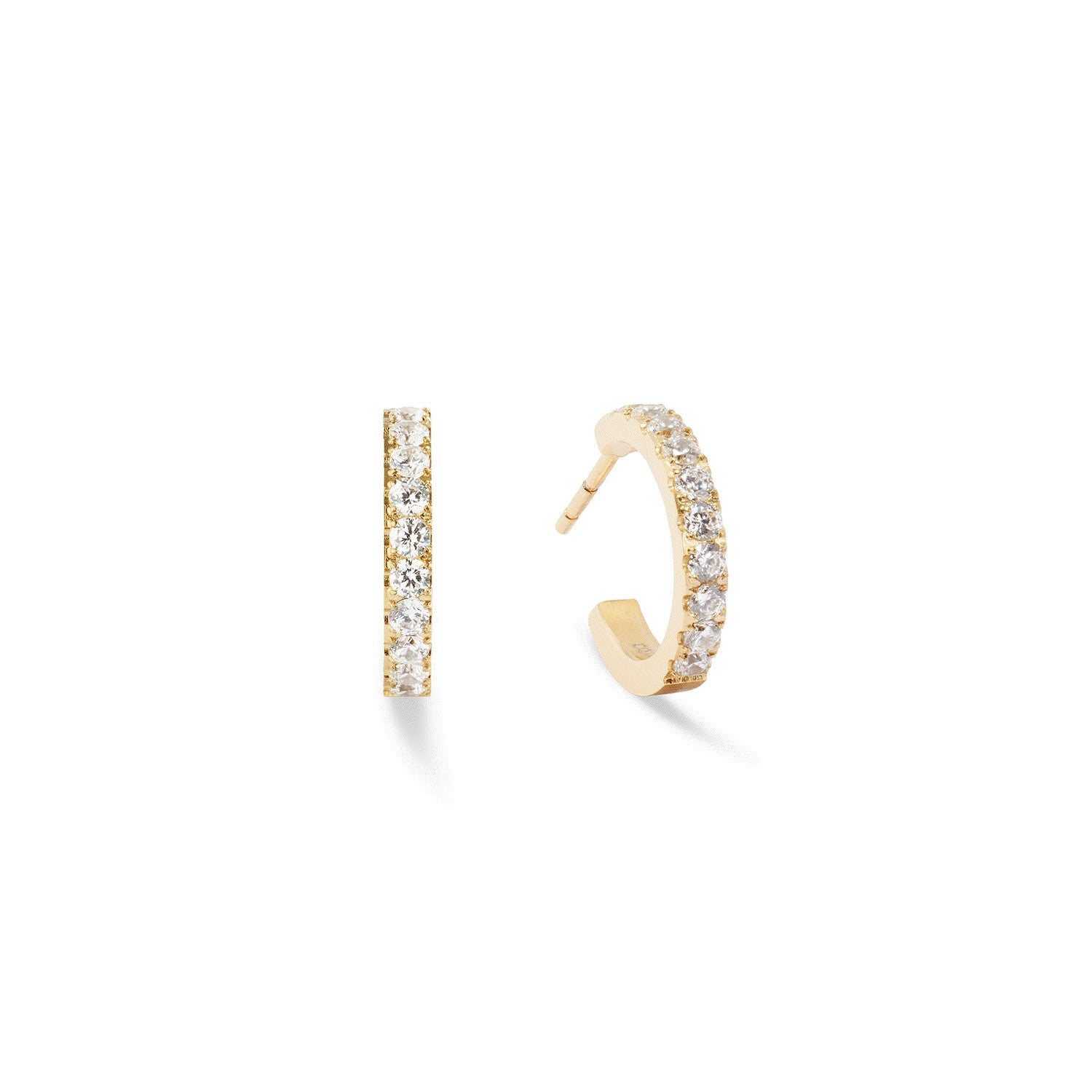 CDL ETERNAL LOVE GOLD-CRYSTAL MINI HOOP