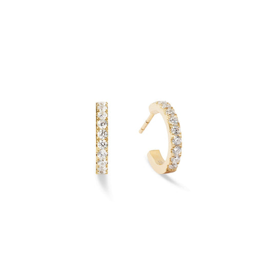 CDL ETERNAL LOVE GOLD-CRYSTAL MINI HOOP