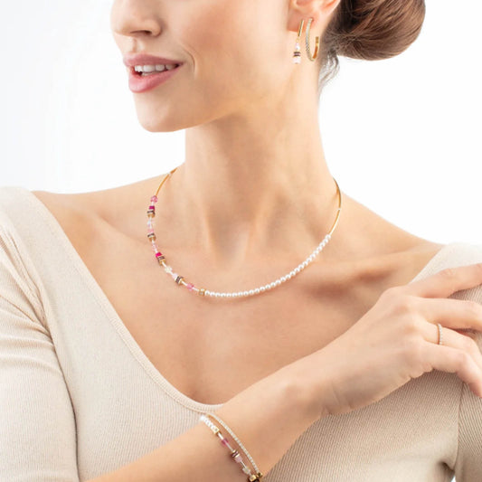 Coeur De Lion Eternal Love Big Gold-Crystal Hoop Earrings 0147/23-1816
