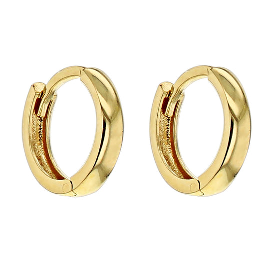 9ct Yellow Gold 8mm Polished Huggie Hoop Earrings