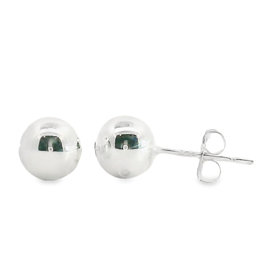 Silver 7mm Ball Stud Earrings