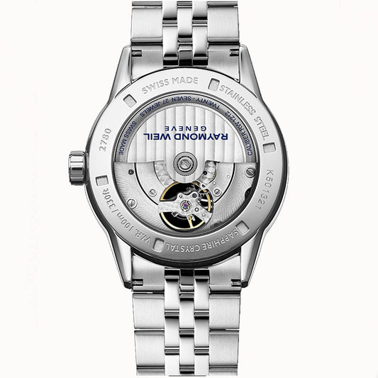 Raymond Weil Gents Freelancer Green Dial 100m Water Resistant Automatic Watch 2780-ST-52001