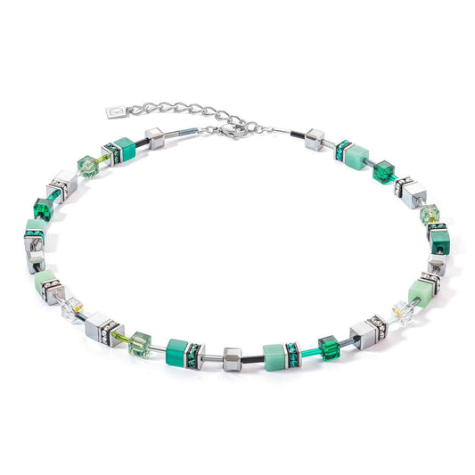 Coeur De Lion Iconic Silver-Green Necklace