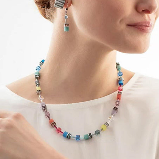 Coeur De Lion GeoCUBE Iconic Magic Silver Necklace  2838/10-1517
