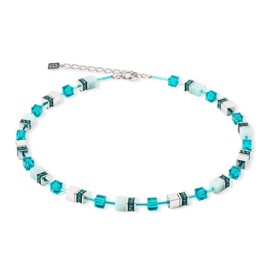 CDL ICONIC PRECIOUS SILVER-GREEN NECKLACE