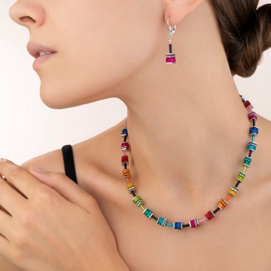 Coeur De Lion GeoCUBE Classic Pink Earrings 4409/20-1500