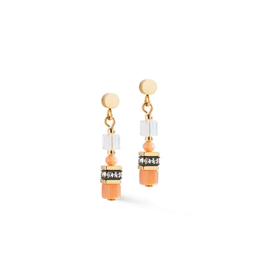 CDL MINI CUBES ORANGE EARRING