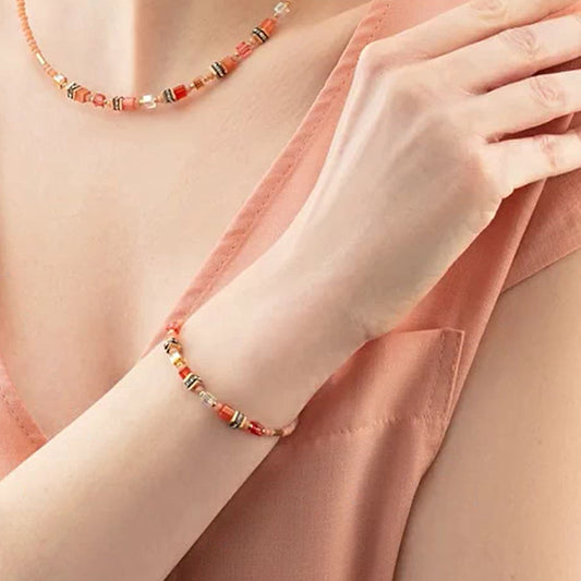 Coeur De Lion Mini Cubes Orange Bracelet 4565/30-0200