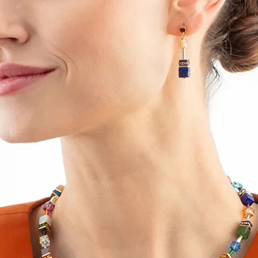 Coeur De Lion GeoCUBE Iconic Precious Multicolour Earrings 4905/21-1559