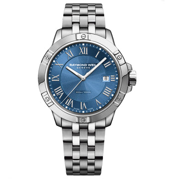 Raymond Weil Gents Tango Blue Dial 300m WR Quartz Watch 8160-ST-00508