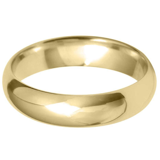 18ct Yellow Gold 5mm Rounded Court Wedding Ring