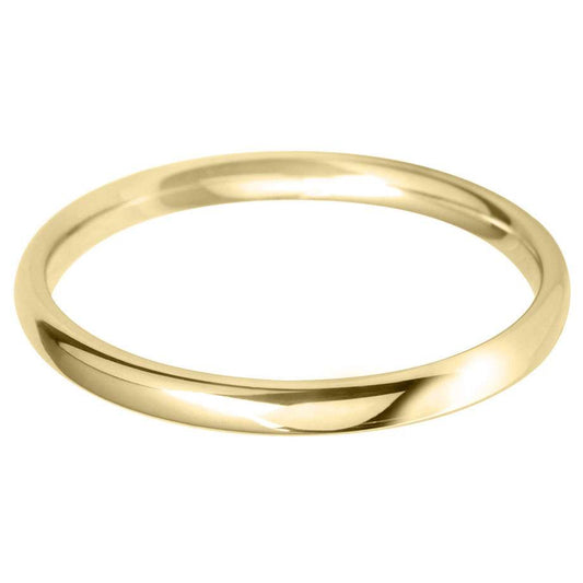 18ct Yellow Gold 2mm Classic Court Wedding Ring