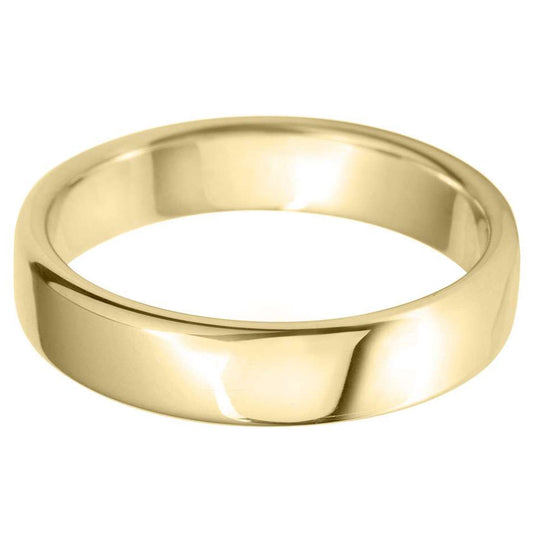 18ct Yellow Gold 5mm Round Flat Court Wedding Ring