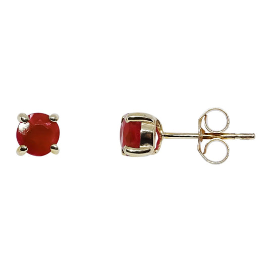 9Y 4MM CLAW SET RUBY STUD