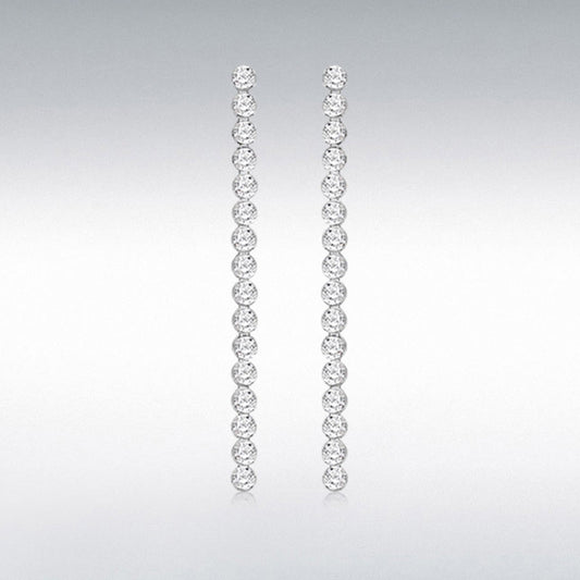 SIL 16 CZ 'TENNIS' DROP EARRING