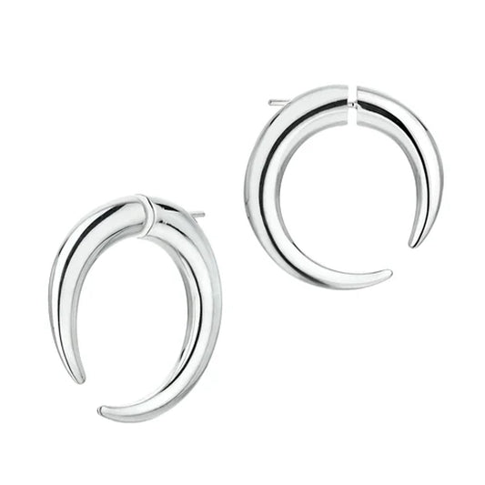 SHAUN LEANE SILVER TALON LARGE HOOP EARRINGS QU041.SSNAEOS