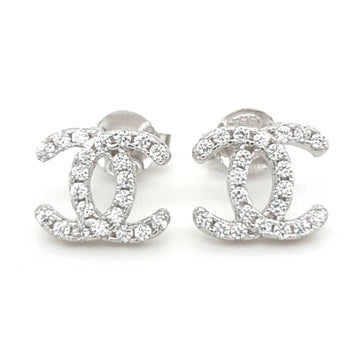 SIL 10MM CZ DOUBLE C STUD