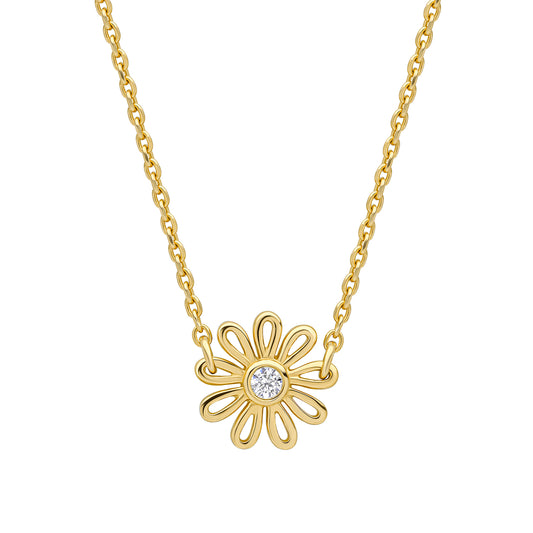 Laura Ashley Gold Plated Thorncliff Daisy Necklace N4664C