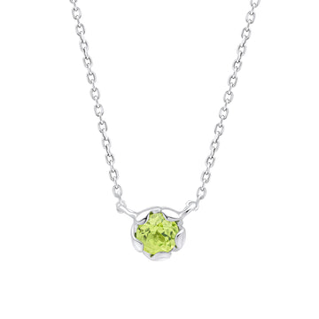 Laura Ashley Petal Set Peridot Necklace N4670G