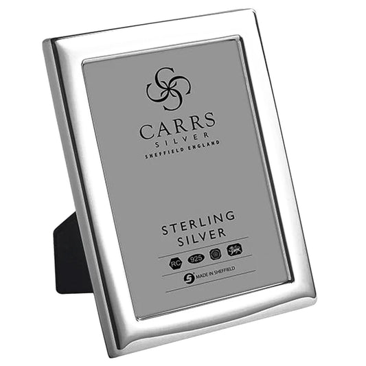 Sterling Silver Plain 6X4" Rectangle Velvet Back Photoframe