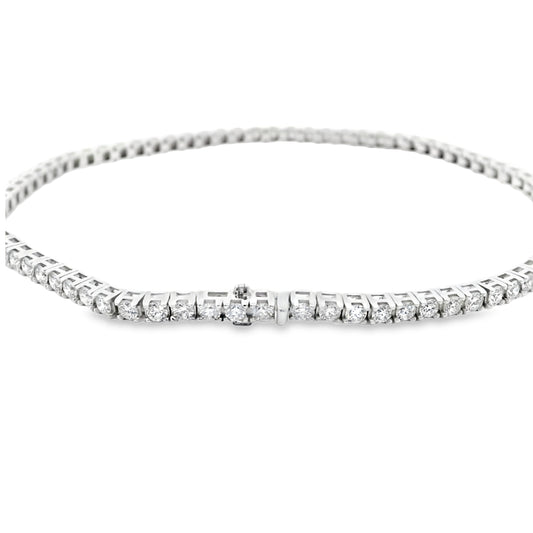 18ct White Gold Diamond 2.00ct Tennis Bracelet