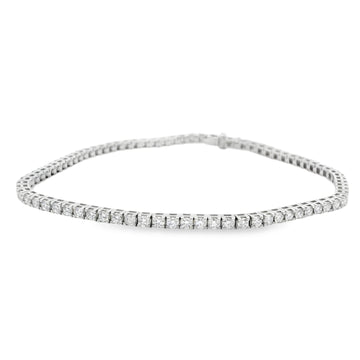 18ct White Gold Diamond 2.00ct Tennis Bracelet