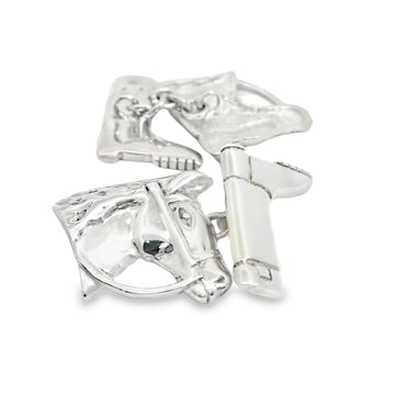 Silver Horse & Riding Boot Chain Cufflinks