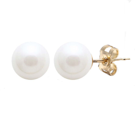 9ct Yellow Gold 4-4.5Mm Freshwater Pearl Stud Earrings