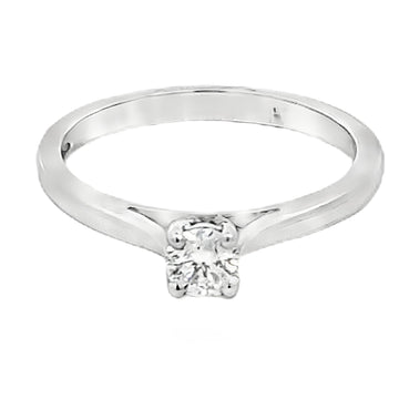 Platinum & Diamond 0.27ct Round Brilliant Cut Solitaire Ring