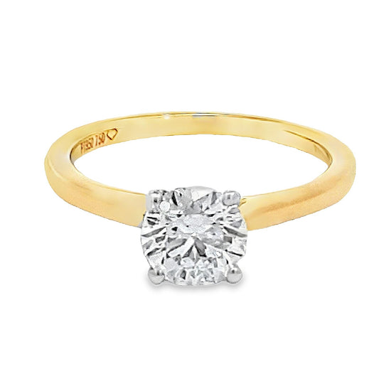 18ct Yellow Gold/Platinum 1ct Laboratory Diamond Solitaire