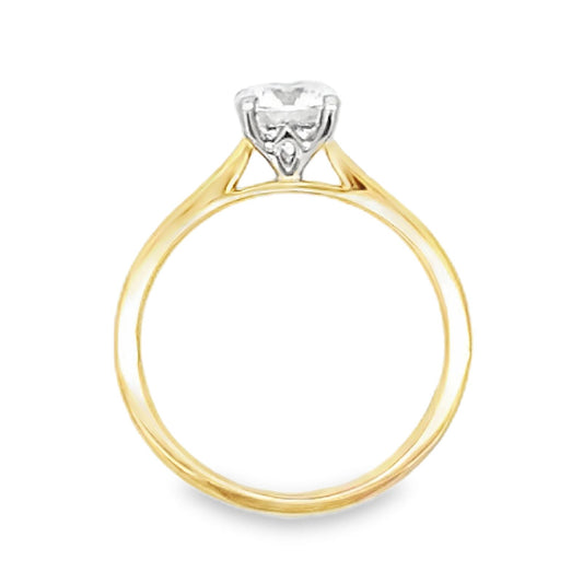 18ct Yellow Gold/Platinum 1ct Laboratory Diamond Solitaire