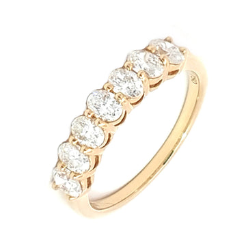 18ct Yellow Gold Oval Cut Diamond 0.96ct Eternity Ring