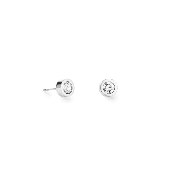Coeur De Lion Crystal Silver Earrings