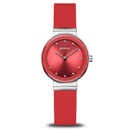 Bering Ladies Slim Classic Red Quartz Watch 10129-503