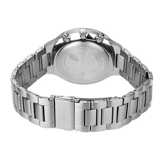Bering Gents Titanium Chronograph White Dial Quartz Watch 11743-704