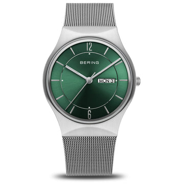 Bering Gents Classic Green Dial Quartz Watch 11938-008DD