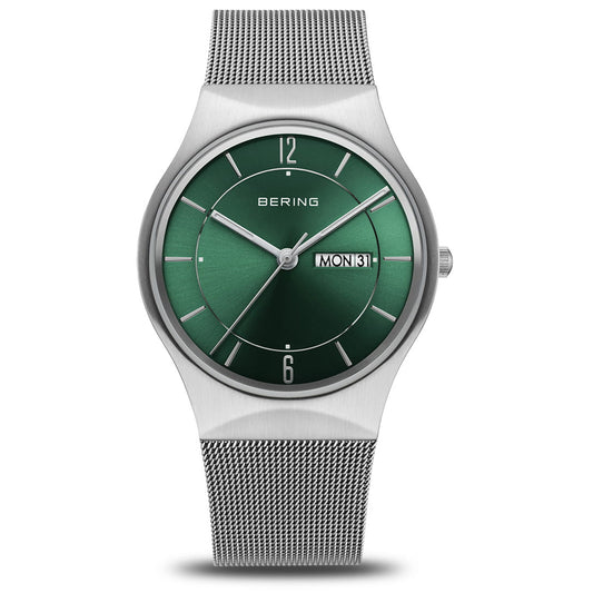Bering Gents Classic Green Dial Quartz Watch 11938-008DD