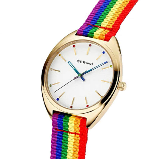 Bering Unisex Gold Tone Classic Freedom Quartz Watch 127220-36-334