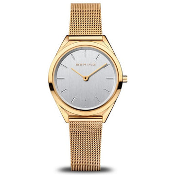 Bering Unisex Gold Tone Ultra Slim Quartz Watch 17031-334
