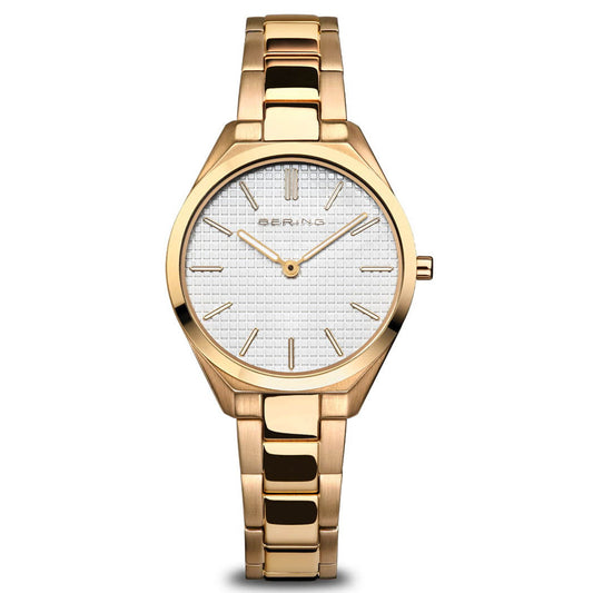 Bering Ladies Gold Tone Ultra Slim Quartz Watch 17231-734