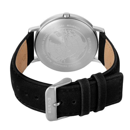 Bering Gents Titanium White Dial Quartz Watch 18640-404