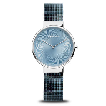 Bering Ladies Classic Artic Blue Milanese Bracelet Watch 19031-308