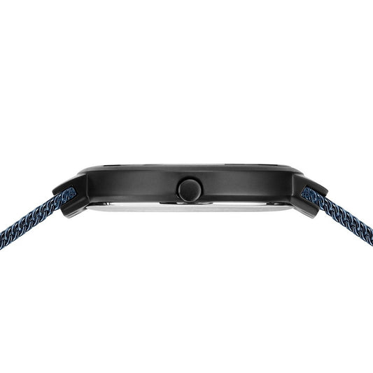 Bering Gents Matt Black Blue Dial Quartz Watch 19039-327