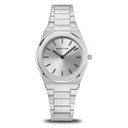 Bering Ladies Classic Slim Silver Dial Quartz Watch 19632-700