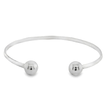 Silver Baby 2mm Torque Bangle