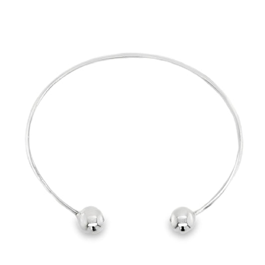 Silver Baby 2mm Torque Bangle