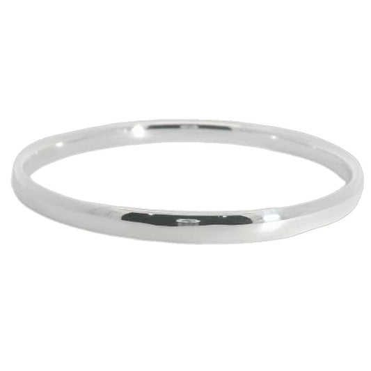 Sterling Silver Court Style Solid Plain 4.8mm Bangle