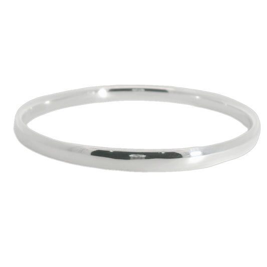 Solid Silver Court Style Plain 4.8mm Bange