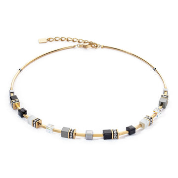 Coeur De Lion Gold - Black White Grey Necklace