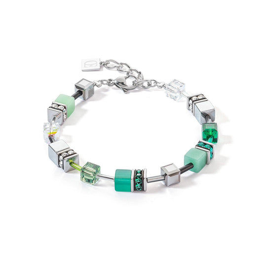 Coeur De Lion Iconic Silver-Green Bracelet